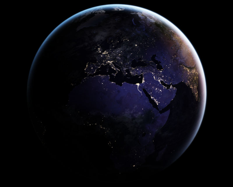 Satellitenbilder der Nachtseite unseres Planeten zeigen das Ausmaß der Lichtverschmutzung © NASA