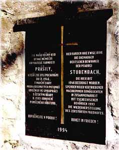 Friedhof der ehemaligen deutschen Bewohner der Pfarrei Stubenbach (Prasily)